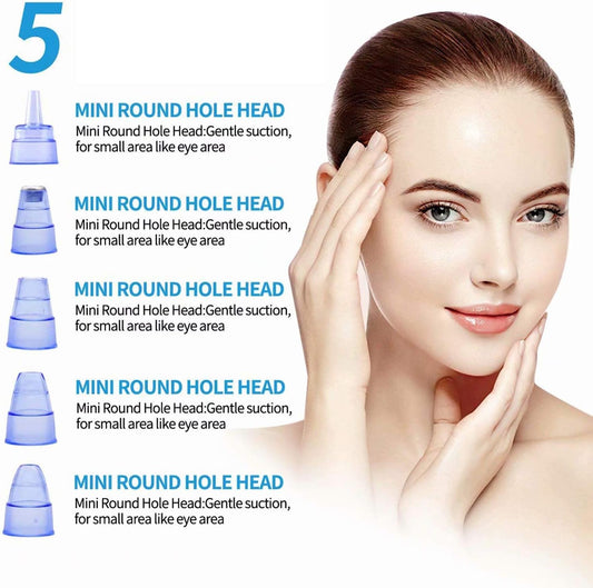 5-in-1 Blackhead Remover Vacuum | Facial Pore Cleaner & Skin Care Device | USB Rechargeable | SouqKingdom Saudi Arabia