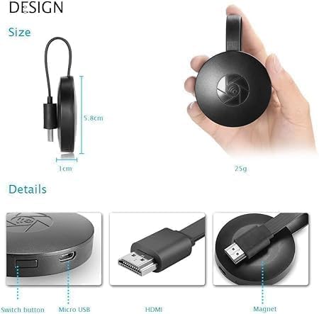 جهاز استقبال واي فاي بدقة 4K HD، محول عرض لاسلكي HDMI بدقة 1080P | دونجل عرض شاشة لاسلكي للتلفزيون والشاشة وجهاز العرض | سوق كينجدوم المملكة العربية السعودية