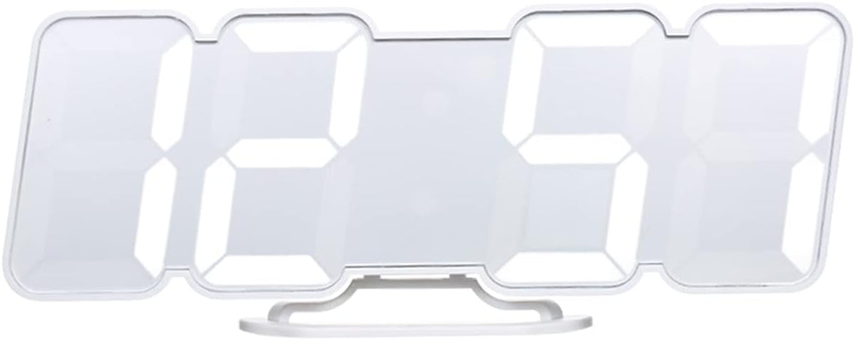 3D Wireless Remote RGB LED Alarm Clock | USB Powered | White | SouqKingdom Saudi Arabia