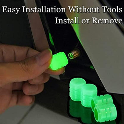 Green Tire Valve Caps Car Wheel Accessories KSA