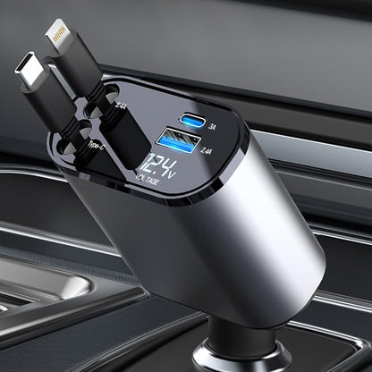 4 in 1 Retractable Car Charger Saudi Arabia