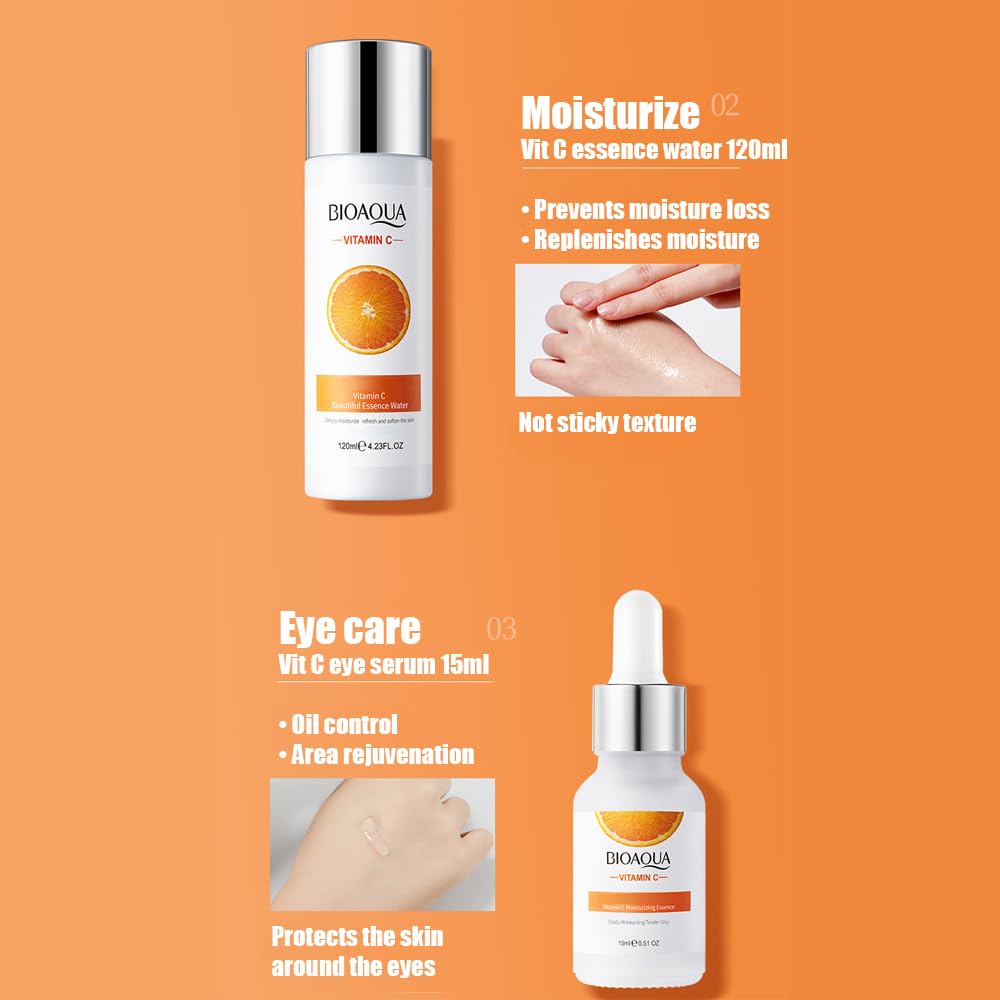 BIOAQUA 6 piece Vitamin C skincare kit KSABIOAQUA 6 piece Vitamin C skincare kit KSA