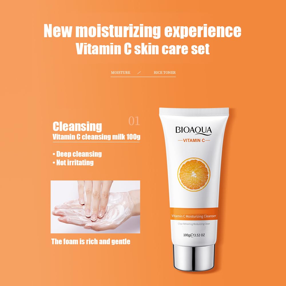 BIOAQUA Vitamin C 6-Piece Hydrating Skincare Set | SouqKingdom