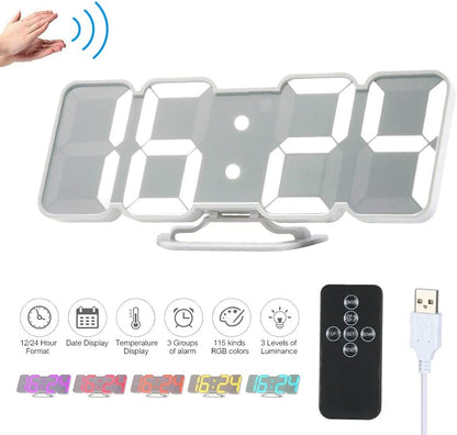 3D RGB LED Digital Alarm Clock Saudi Arabia