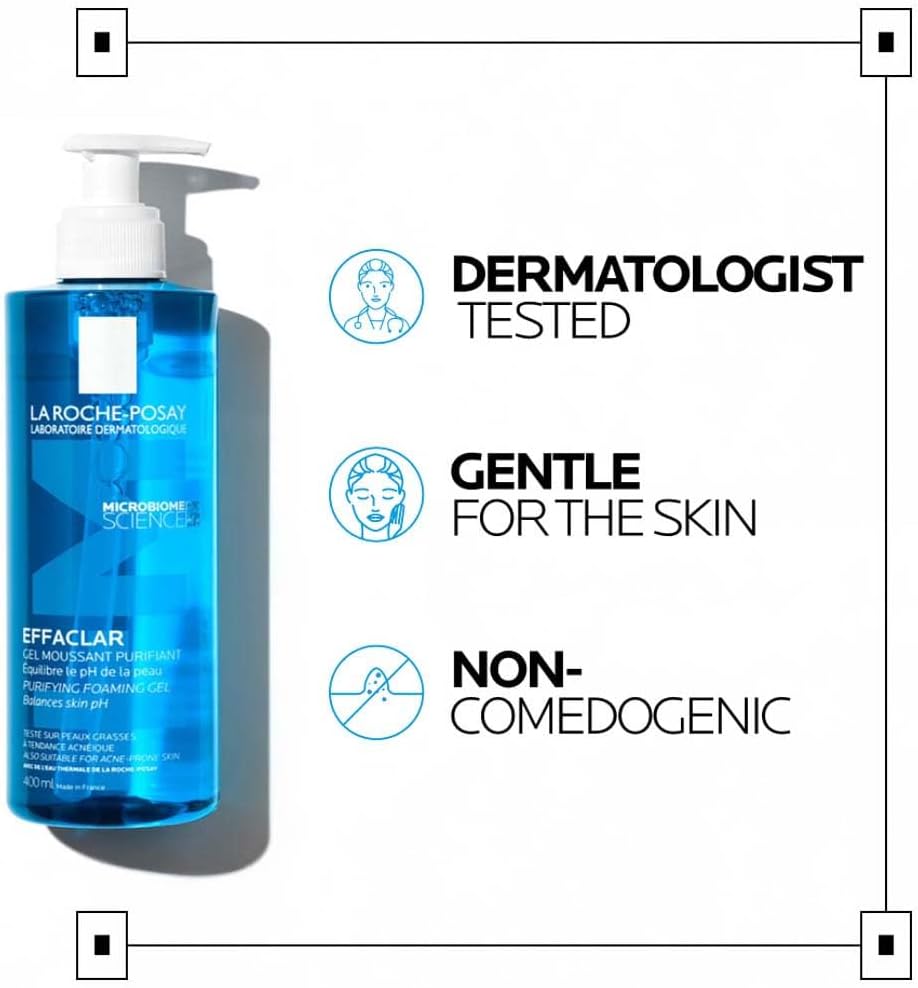 La Roche-Posay Effaclar Purifying Foaming Gel Cleanser 400ml | SouqKingdom