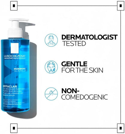 La Roche-Posay Effaclar Purifying Foaming Gel Cleanser 400ml | SouqKingdom