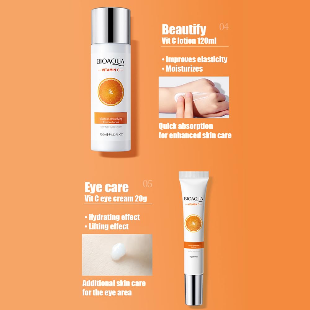 BIOAQUA Vitamin C cleanser toner serum set