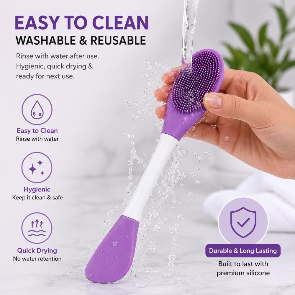 2-in-1 Silicone Face Mask Brush & Pore Cleanser | SouqKingdom