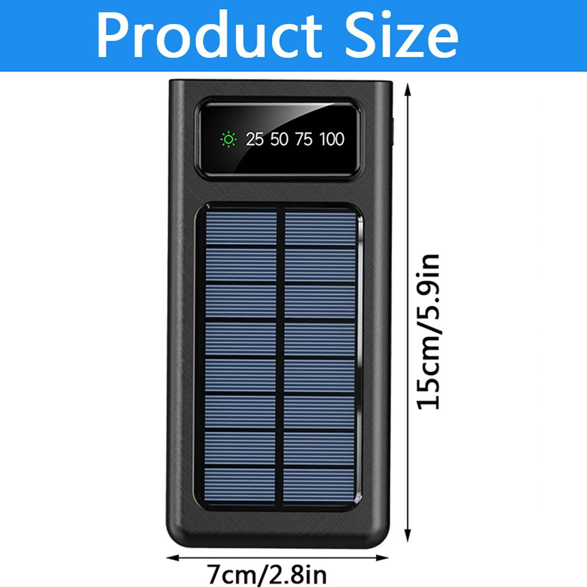 20000mAh Solar Power Bank with Dual Flashlight | SouqKingdom