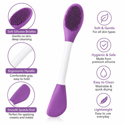 2-in-1 Silicone Face Mask Brush & Pore Cleanser | SouqKingdom