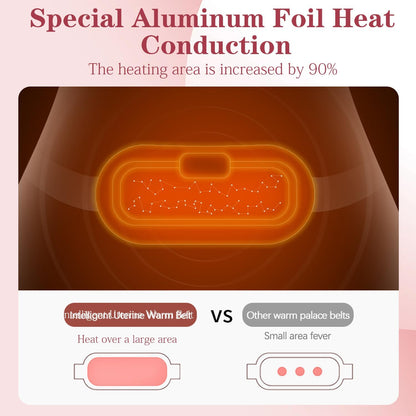 Cordless Period Heating Pad with Vibration Massage