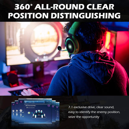 EKSA 7.1 Gaming Headset with Microphone | USB & 3.5mm PC, PS5, PS4 & Xbox Headphones | SouqKingdom Saudi Arabia