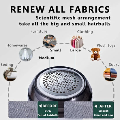 Electric Fabric Shaver & Lint Remover | USB Rechargeable Clothes Defuzzer for Sweaters & Wool | SouqKingdom Saudi Arabia