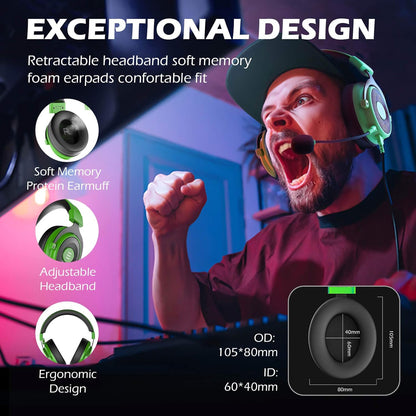 EKSA 7.1 Gaming Headset with Microphone | USB & 3.5mm PC, PS5, PS4 & Xbox Headphones | SouqKingdom Saudi Arabia