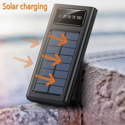 20000mAh Solar Power Bank with Dual Flashlight | SouqKingdom