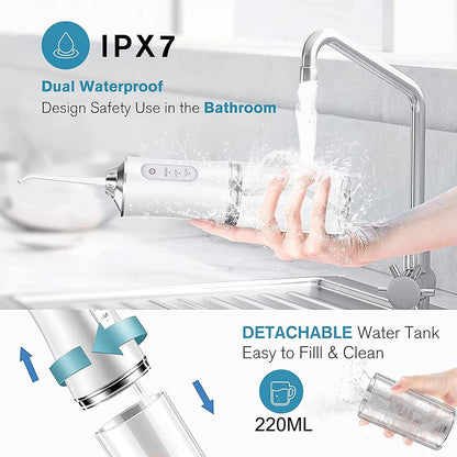3-in-1 Oral Irrigator & Water Flosser | Portable Rechargeable Dental Cleaner for Teeth & Gum Care