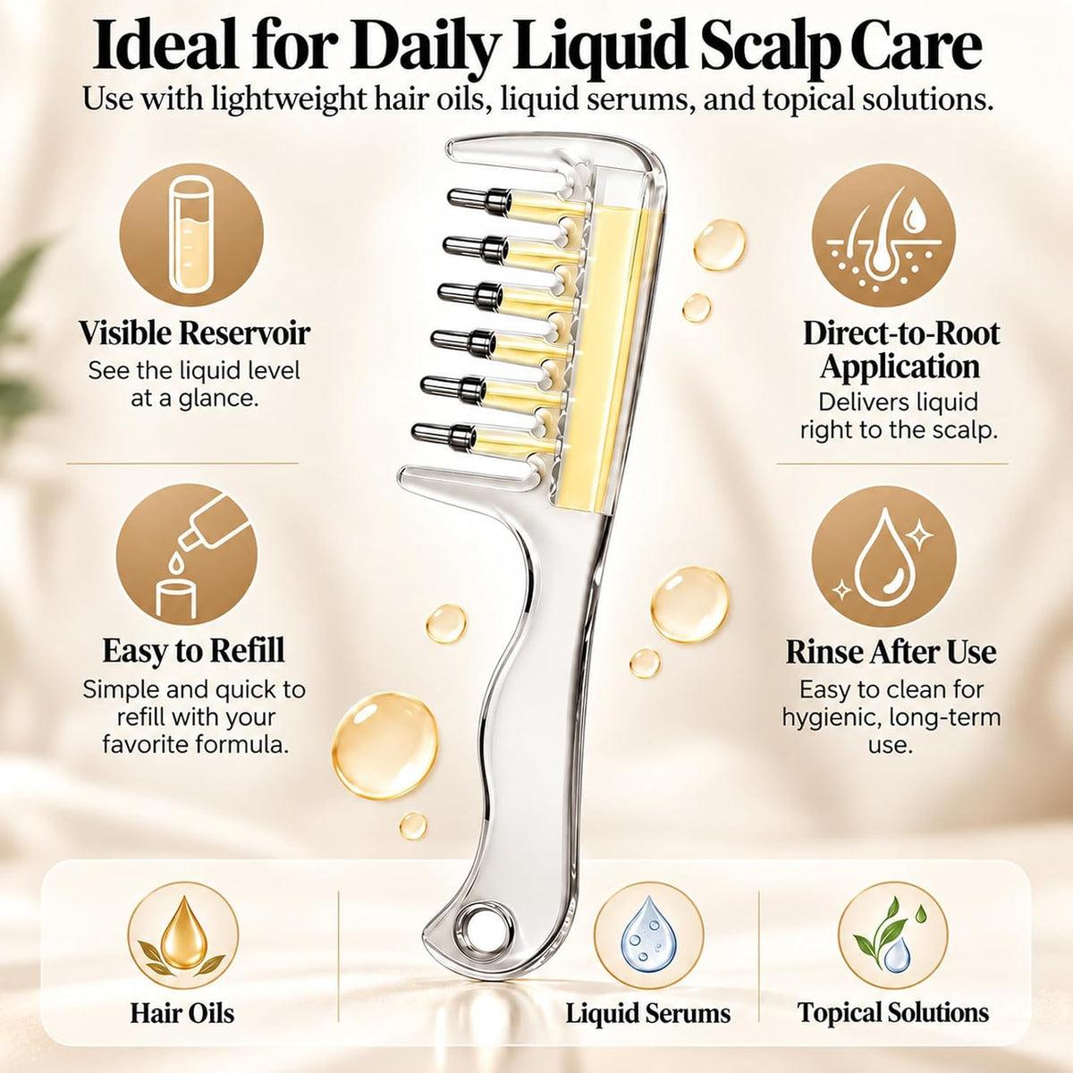 Scalp Oil Applicator Comb for Minoxidil | SouqKingdom