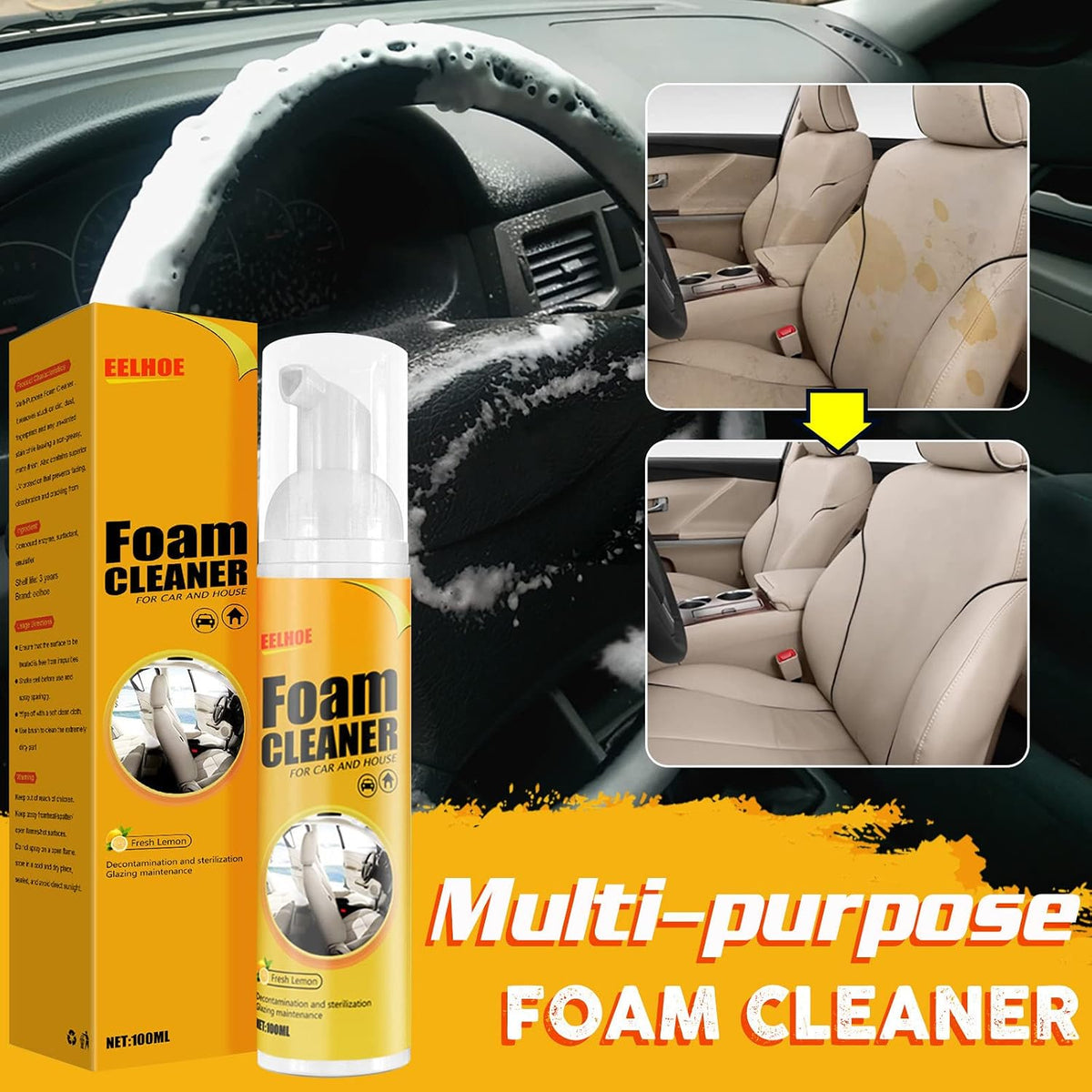 100ml Car Seat Foam Cleaner Saudi Arabia