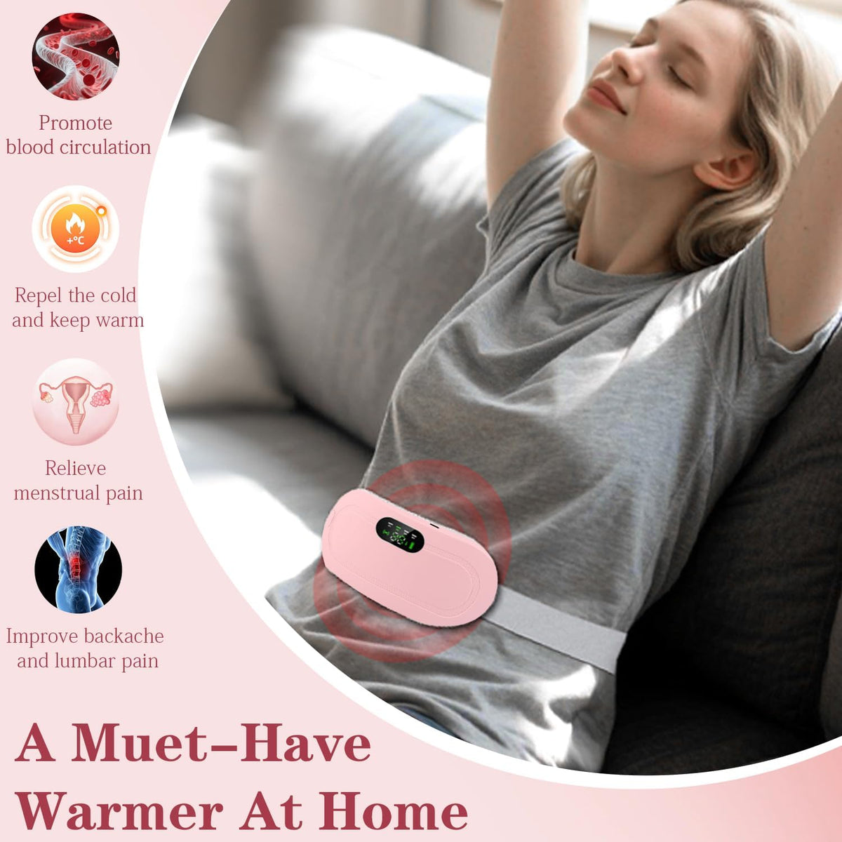 USB Rechargeable Menstrual Heating Belt KSA