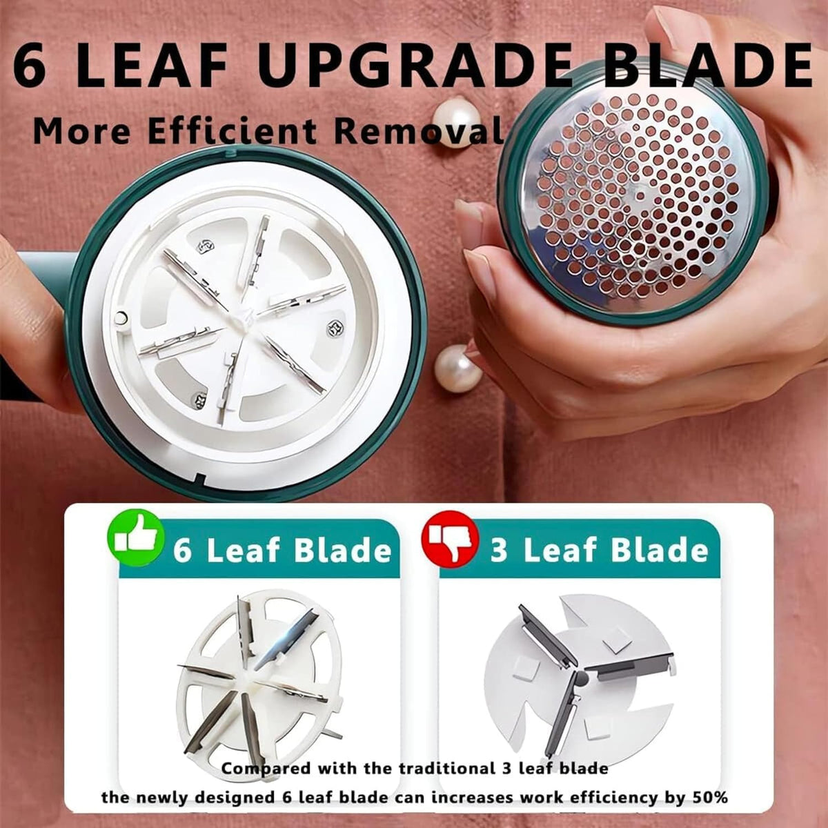 Electric Fabric Shaver & Lint Remover | USB Rechargeable Clothes Defuzzer for Sweaters & Wool | SouqKingdom Saudi Arabia