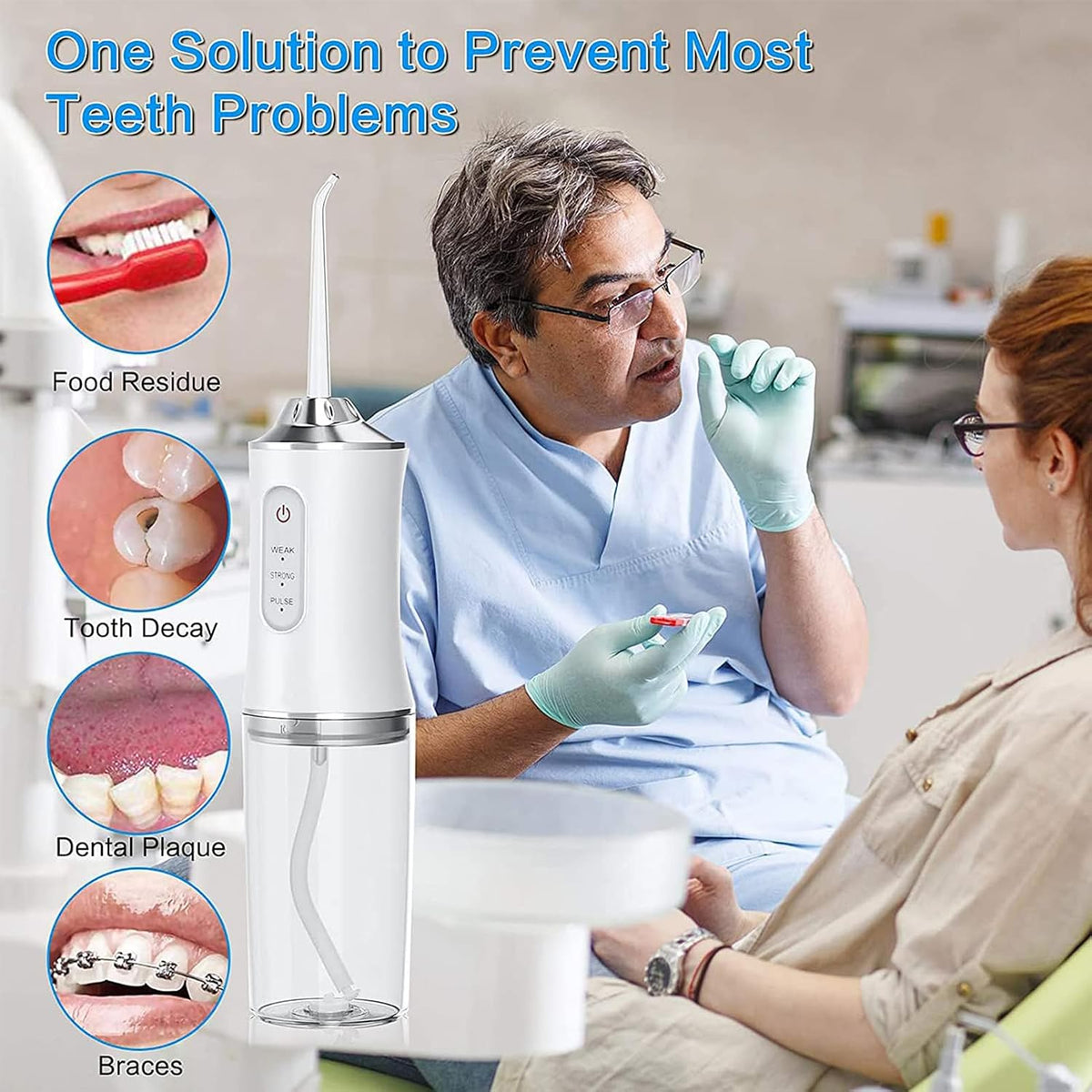 3-in-1 Oral Irrigator & Water Flosser | Portable Rechargeable Dental Cleaner for Teeth & Gum Care