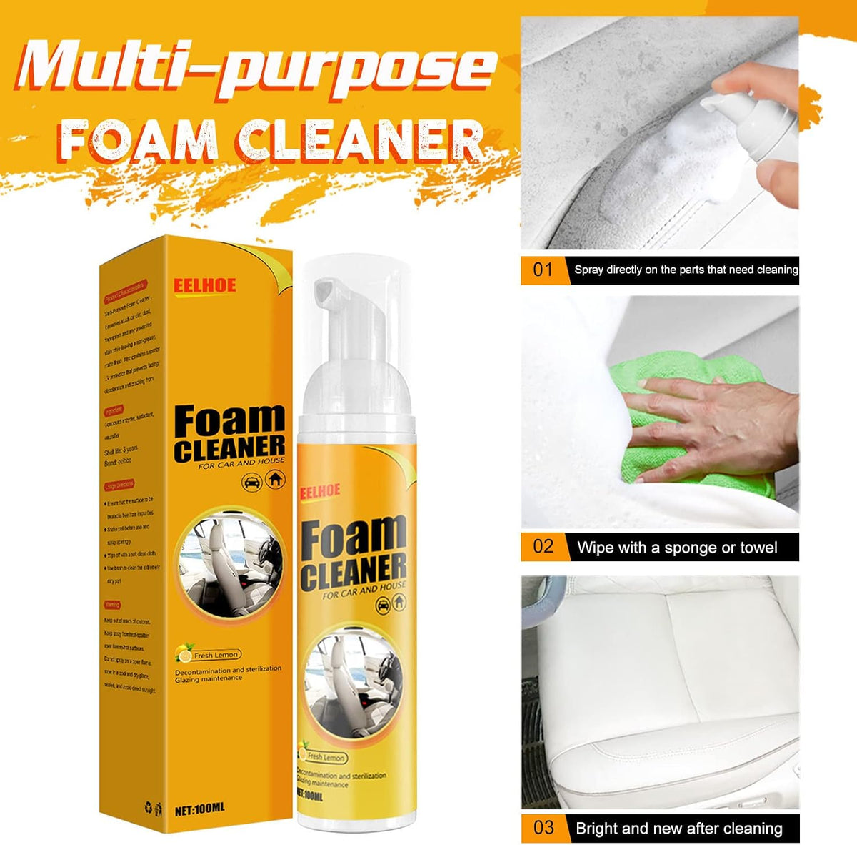 Car Cleaning Foam for Interior Upholstery Saudi Arabia