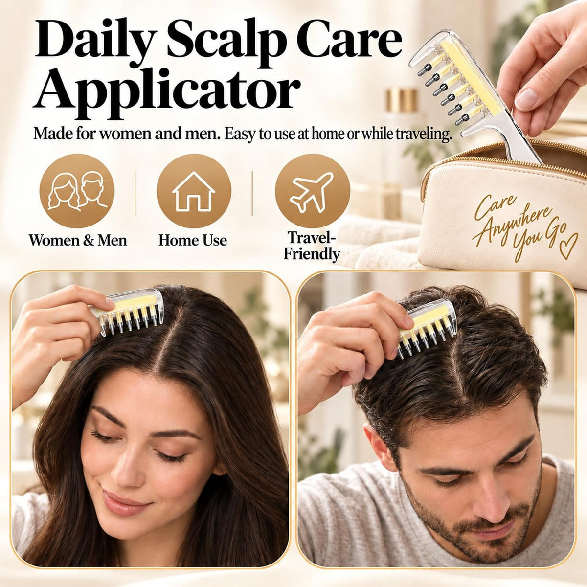 Hair oil applicator comb for scalpHair oil applicator comb for scalp