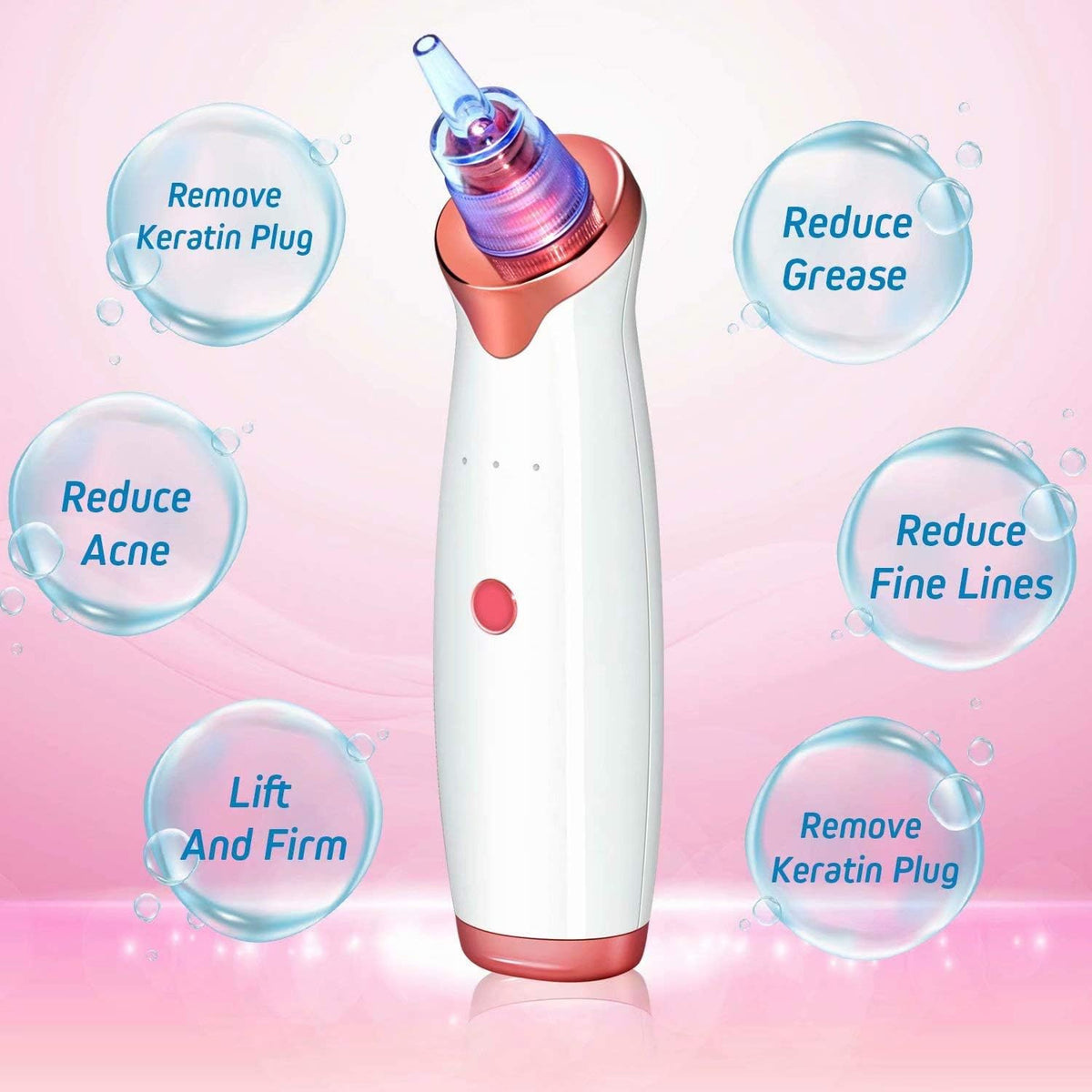 5-in-1 Blackhead Remover Vacuum | Facial Pore Cleaner & Skin Care Device | USB Rechargeable | SouqKingdom Saudi Arabia