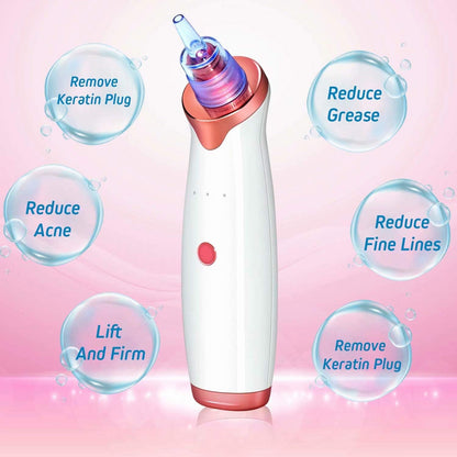 5-in-1 Blackhead Remover Vacuum | Facial Pore Cleaner & Skin Care Device | USB Rechargeable | SouqKingdom Saudi Arabia