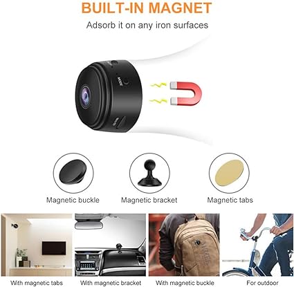 A9 Mini Black WiFi Monitoring Camera SouqKingdom