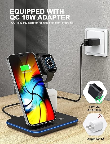 Multi Device Wireless Charging Dock SouqKingdom KSA