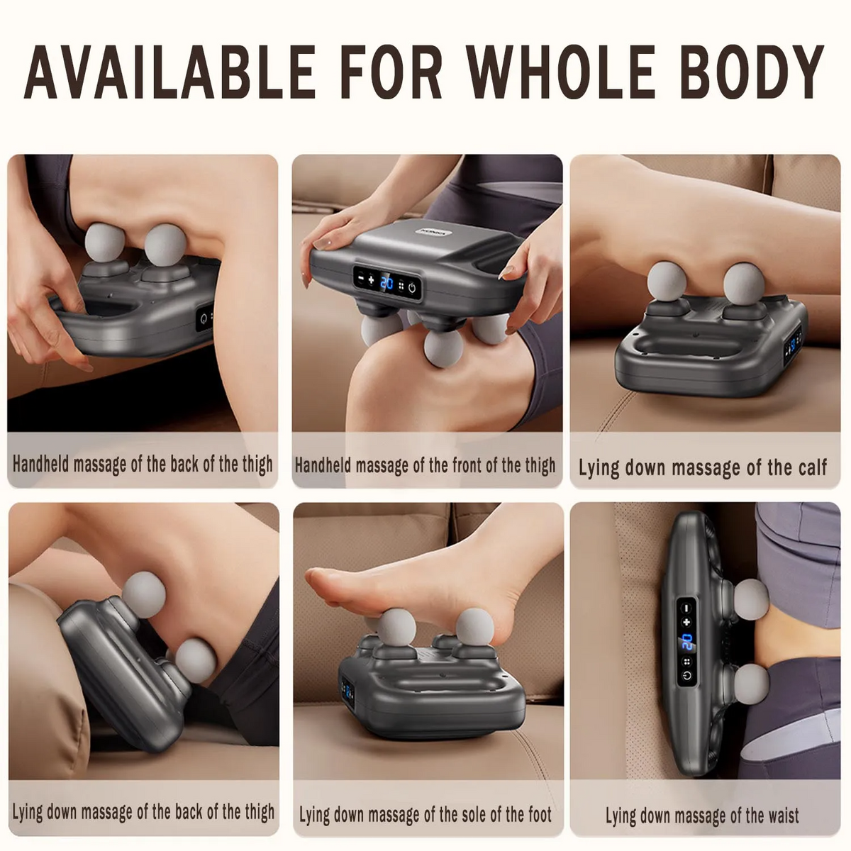 4-Head Deep Tissue Massage Gun | Powerful Percussion Muscle Massager with Intelligent Timing, Long Battery Life, Quiet Design & LED Display
