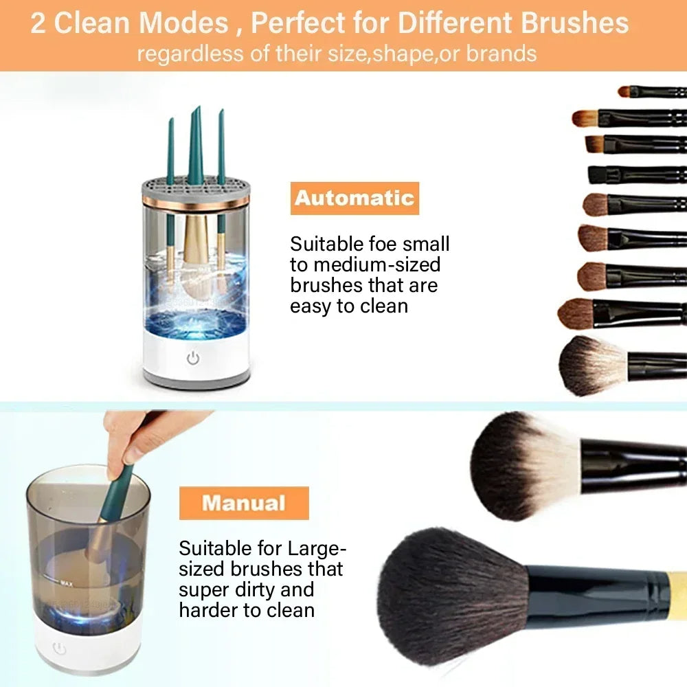 Rechargeable Makeup Brush Cleaner Machine for All Brush Sizes KSA