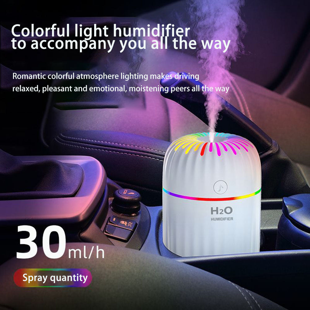 3-in-1 Mini Air Humidifier | USB Aroma Diffuser & Night Light | Quiet 300ml Humidifier for Bedroom, Office & Home