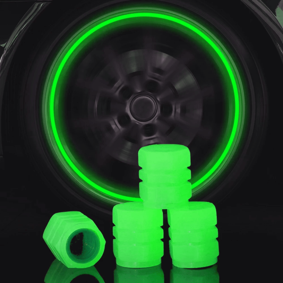 Glow Radium Wheel Valve Caps for Car Saudi Arabia
