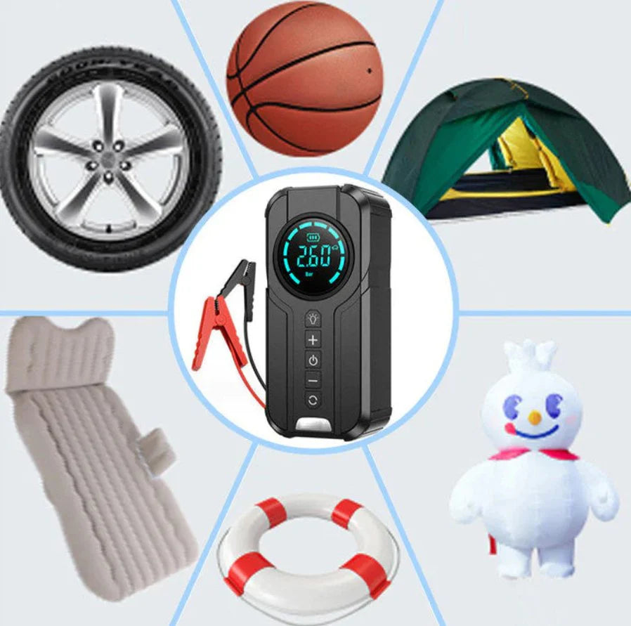Jump Starter with Air Pump Portable Car Battery Booster Saudi Arabia