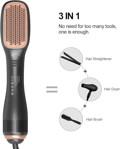 Joy Professional 2-in-1 Hair Styling Brush | Hot Air Hair Dryer & Straightener | Blow Dry & Style Tool | SouqKingdom Saudi Arabia