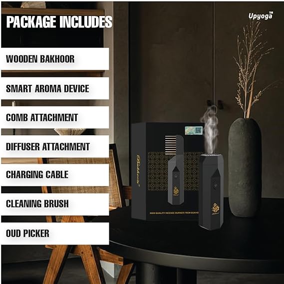 Portable Electric Bakhoor Burner | USB Rechargeable Cordless Oud & Incense Burner | SouqKingdom Saudi Arabia