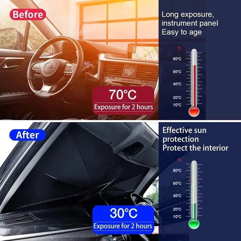 Foldable Front Windshield Sun Protector for Cars KSA