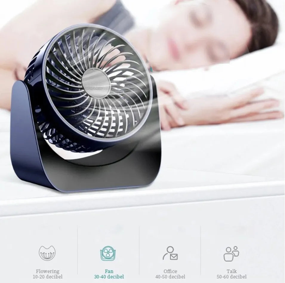 360 Degree Rotating Desktop Fan 3 Speed USB Desk Fan Saudi Arabia