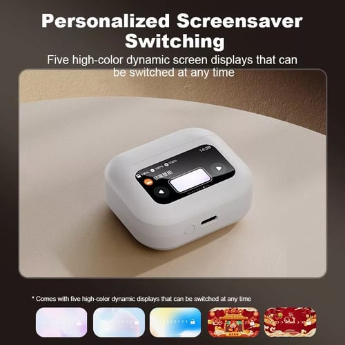 AirPods Pro Style Wireless Earbuds with Touch Display | Bluetooth TWS Earphones | SouqKingdom Saudi Arabia