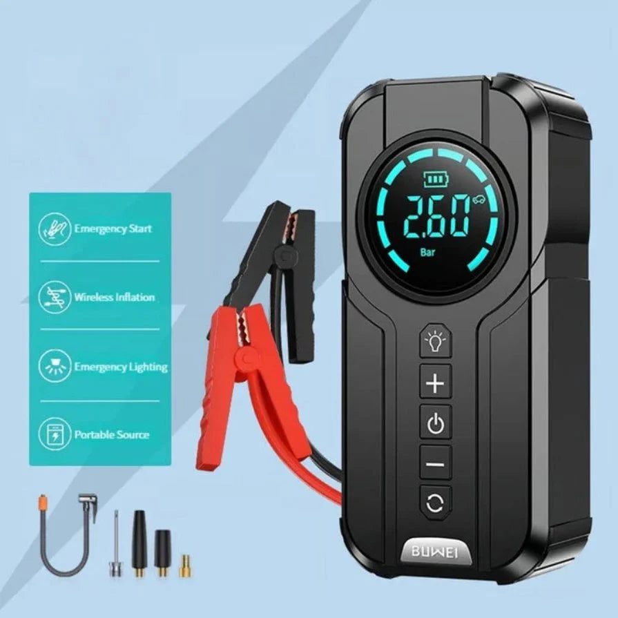 Portable Car Jump Starter with Air Compressor Tire Inflator KSA