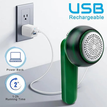 Electric Fabric Shaver & Lint Remover | USB Rechargeable Clothes Defuzzer for Sweaters & Wool | SouqKingdom Saudi Arabia